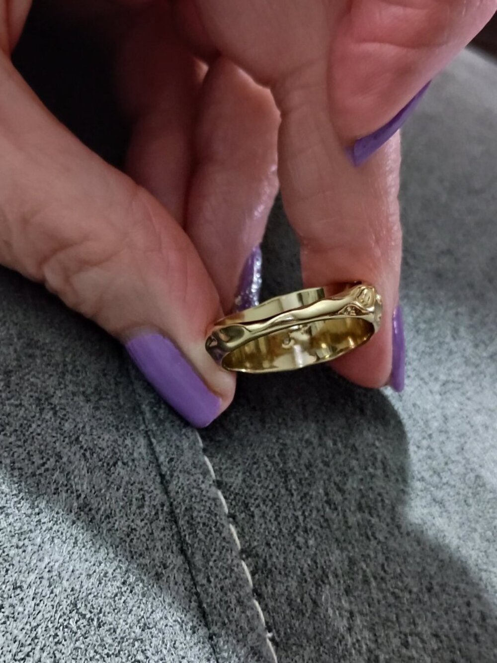Gold Foil Ring from James Michelle - Size 10 - Picture 4 of 7